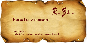Renoiu Zsombor névjegykártya