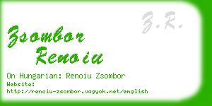 zsombor renoiu business card